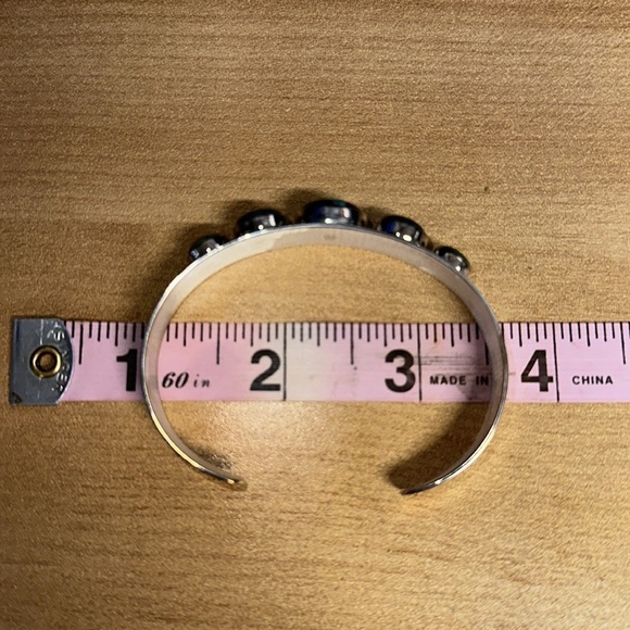 Multi stone & sterling silver cuff bracelet by Jay King - Picture 10 of 12